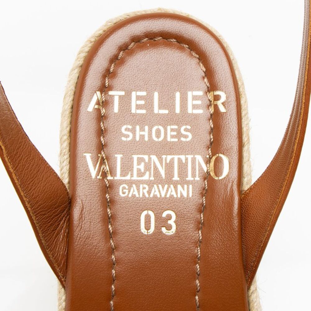 Valentino Leather Rose Atelier 03 Espadrille Wedges - Size 8.5 / 38.5 - Picture 7 of 8